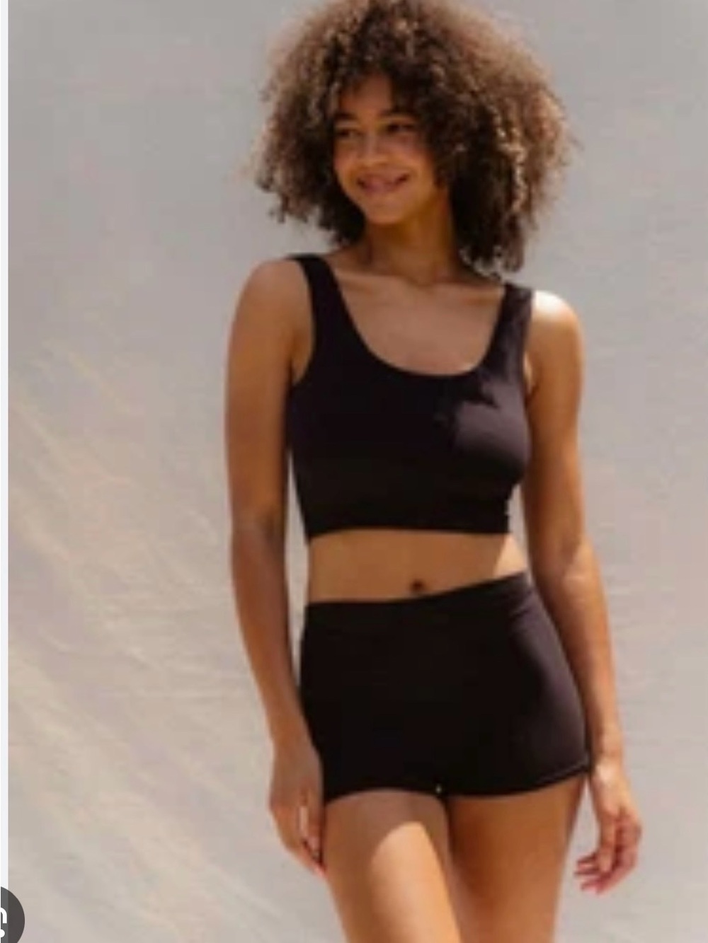 Purusha People black naked foundations boy shorts size medium sustainable cotton